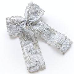 Noor Zari Bow Hair Clip – Gold / Silver