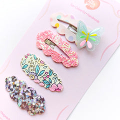 Butterfly Cloud Snap Clip Sets (Pink / Purple / Blue)