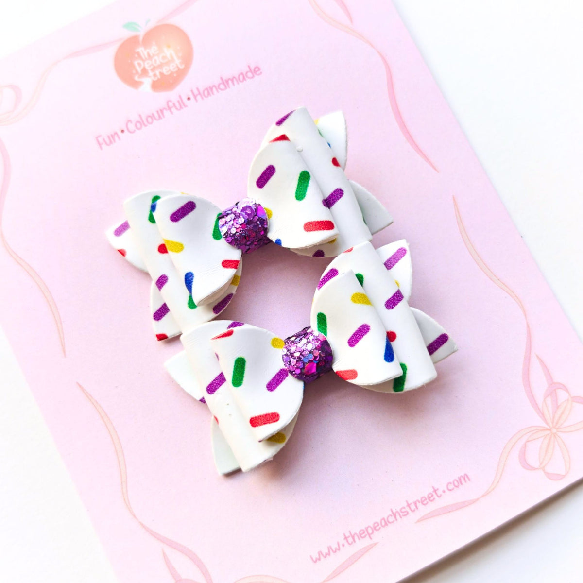 🎂 Funfetti Pigtail Bows