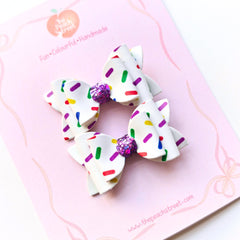 🎂 Funfetti Pigtail Bows