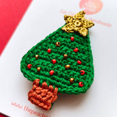 Christmas Tree Crochet Clip🎄⭐