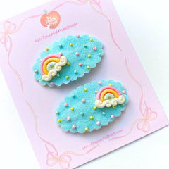 Rainbow Sprinkle Snap Clips