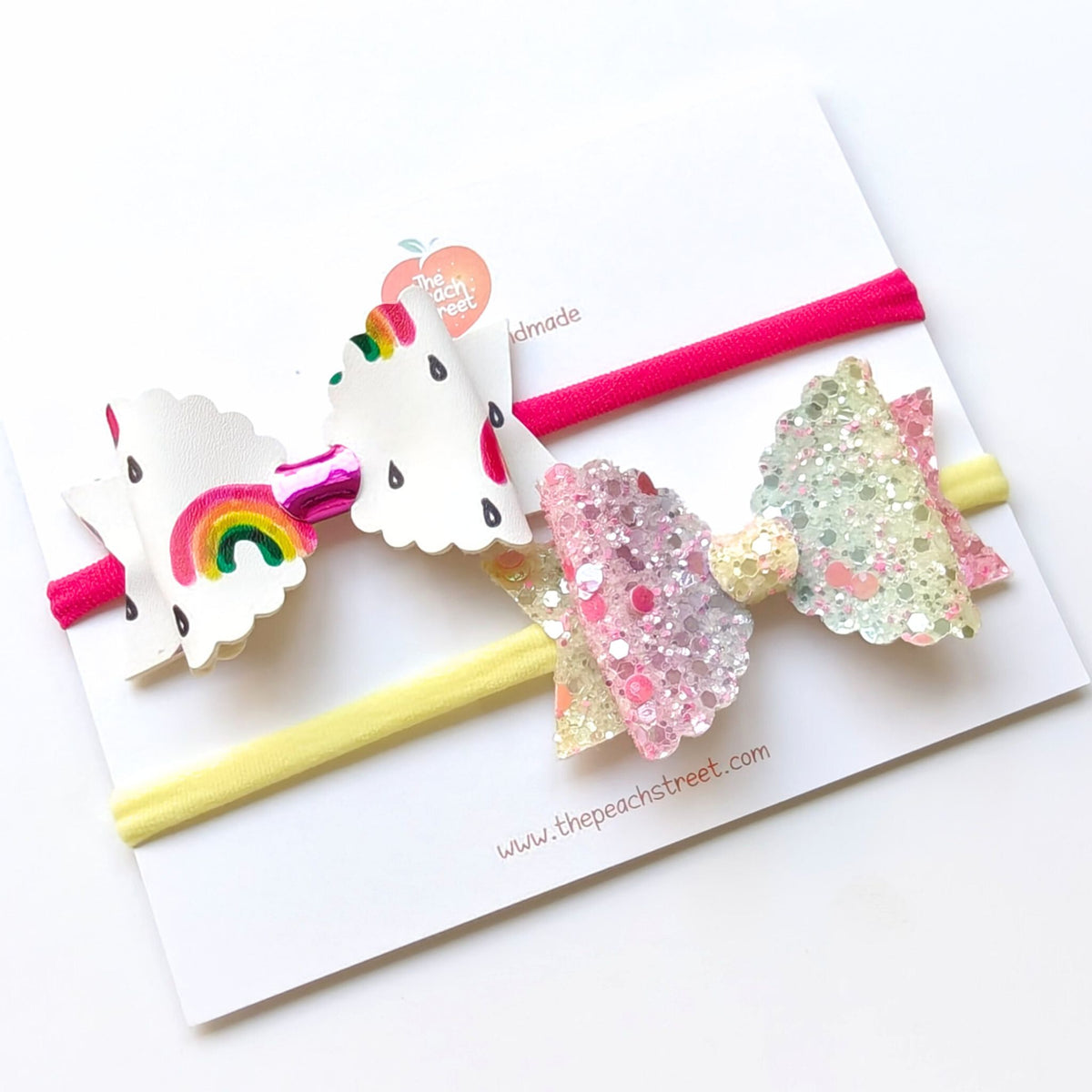 Rainbow Spark Baby Headband Set