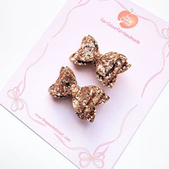 Micro Bows- Rose Gold