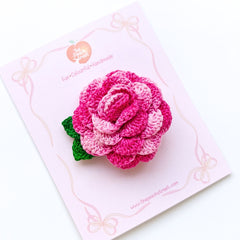 Little Love Crochet Rose Clip