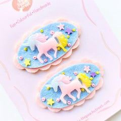 Twinkle Unicorn Snap Clip Set