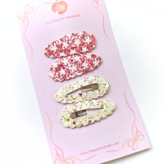 Strawberry Sparkle Snap Clip Set