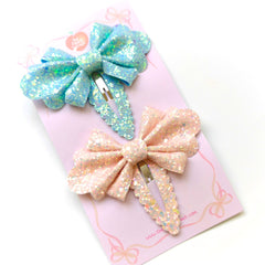 Sparkle Bow Snap Clips (Large)