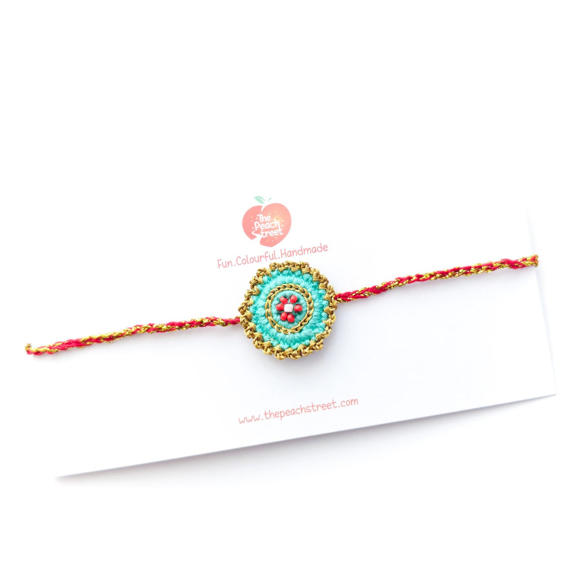 Aqua Marigold Rakhi