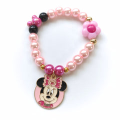 Pink Minnie Charm Bracelet