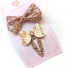 Golden Flutter Bow Set