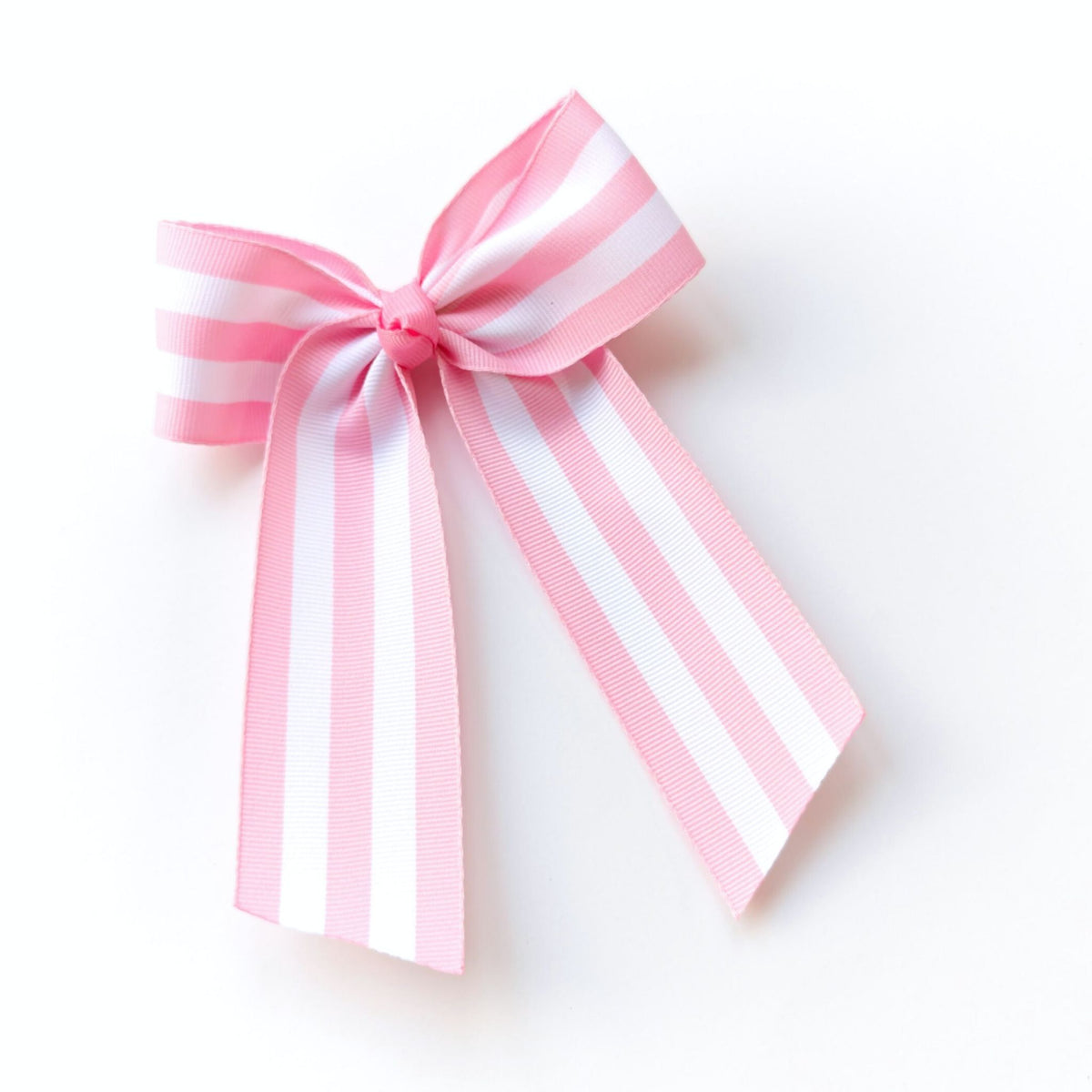 Pink Stripe Ribbon Bow