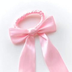 Blush Ballet Bow Hair Tie