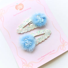 Bluebell Teddy Snap Clips