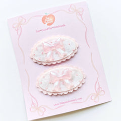 Ballerina Bow Snap Clip Set
