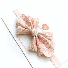 Blush Sparkle Bow Headband