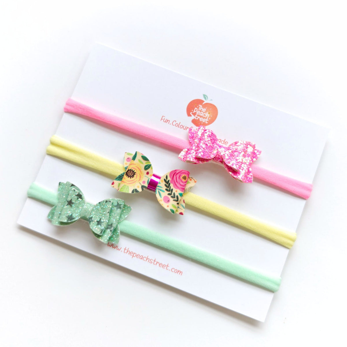 Gulabo Bow Baby Headbands – Set of 3