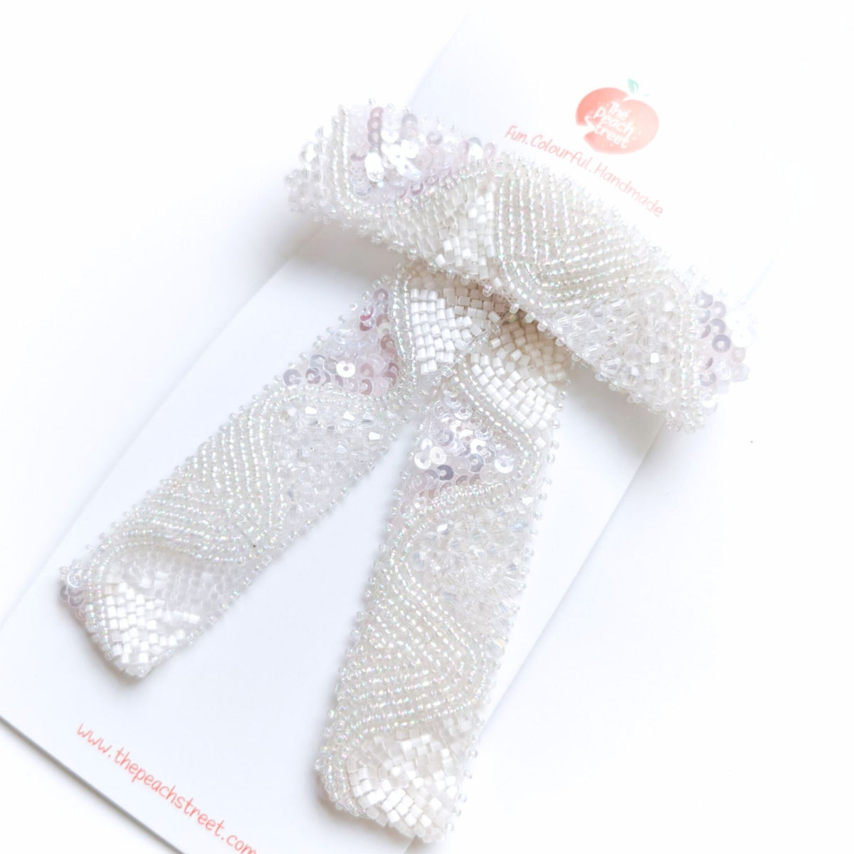 The Snowfall Beaded Bow
