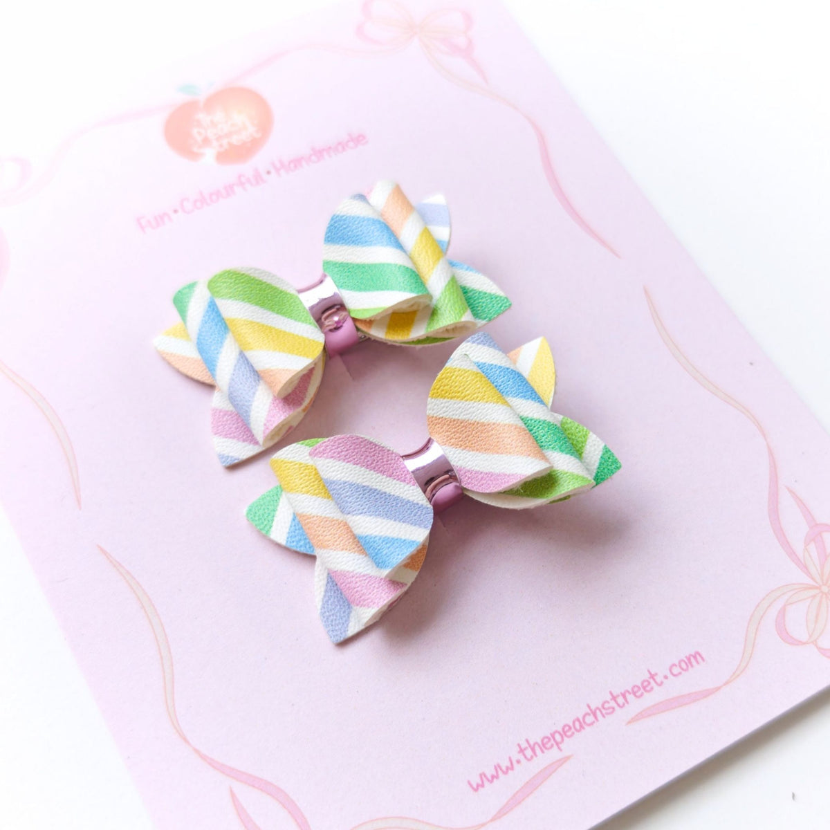 Pastel Rainbow Micro Bows
