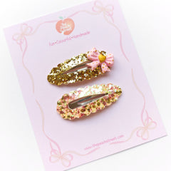 Sweetheart Bow Snap Clips