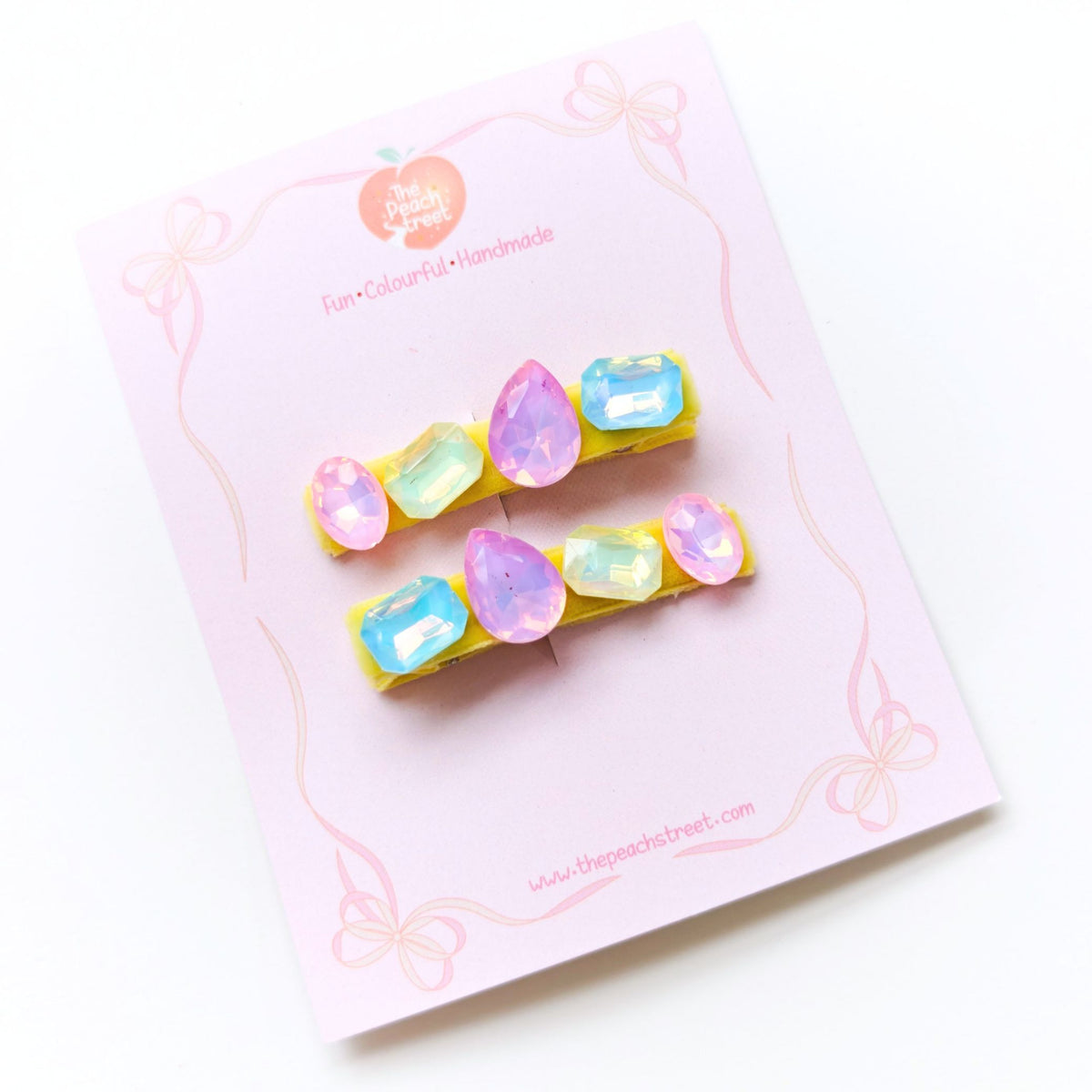 Candy Crystal Hair Clips – Pair