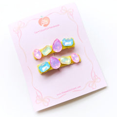 Candy Crystal Hair Clips – Pair