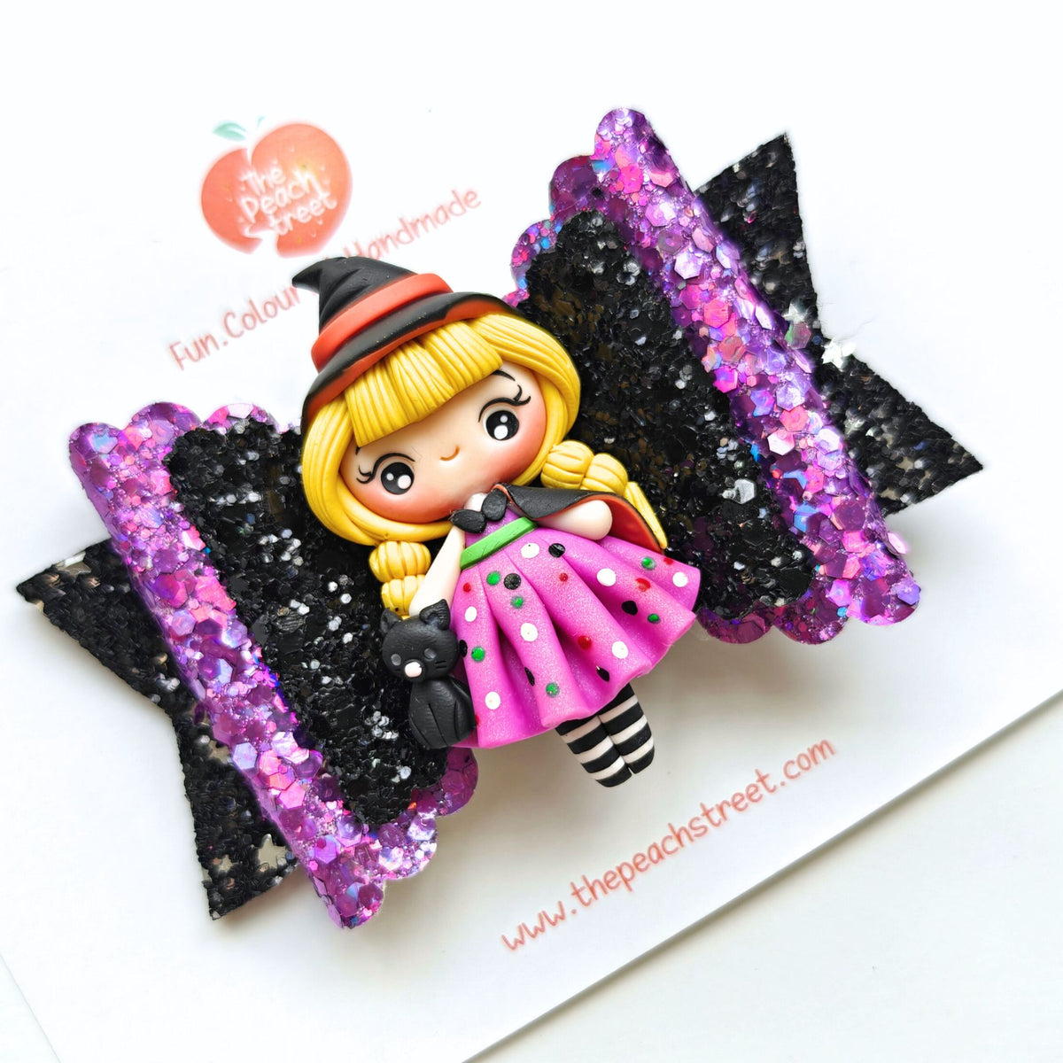 🧙‍♀️🎀 Little Witch & Cat Bow