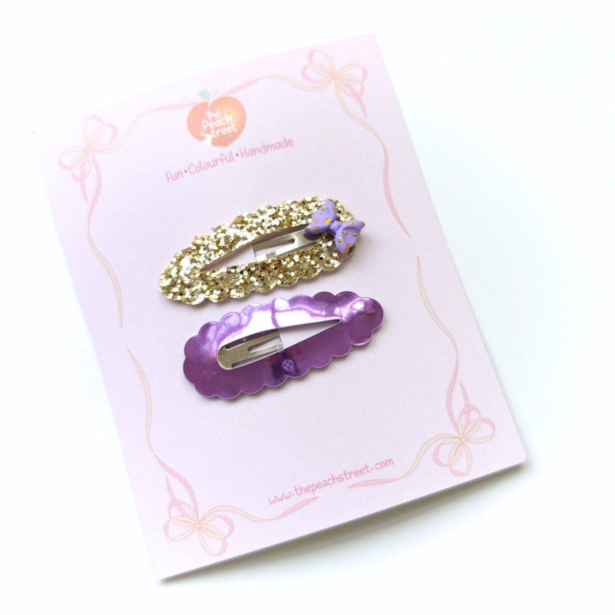 Golden Lavender Snap Clip Set