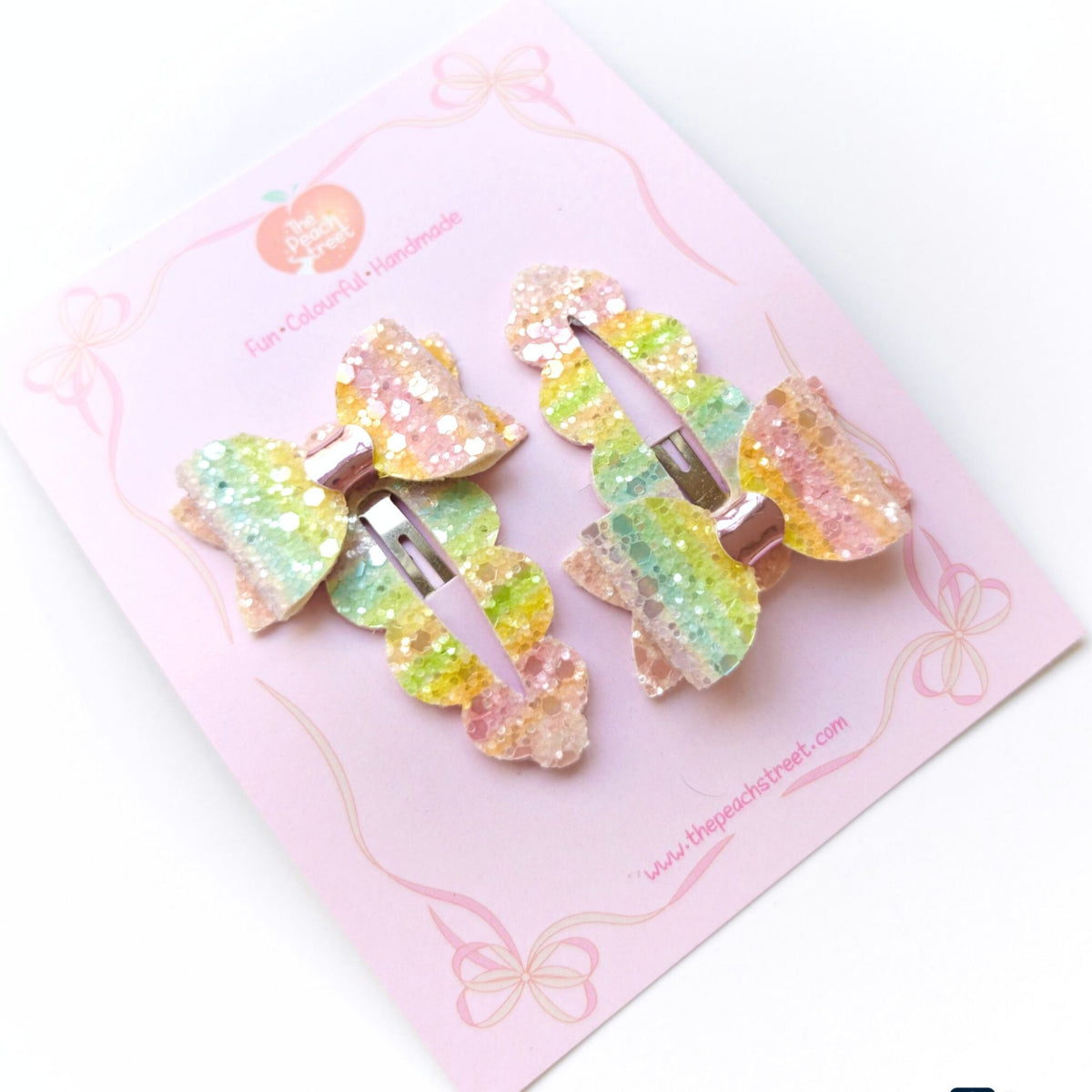 Little Love Pastel Bow Clips (Pair)