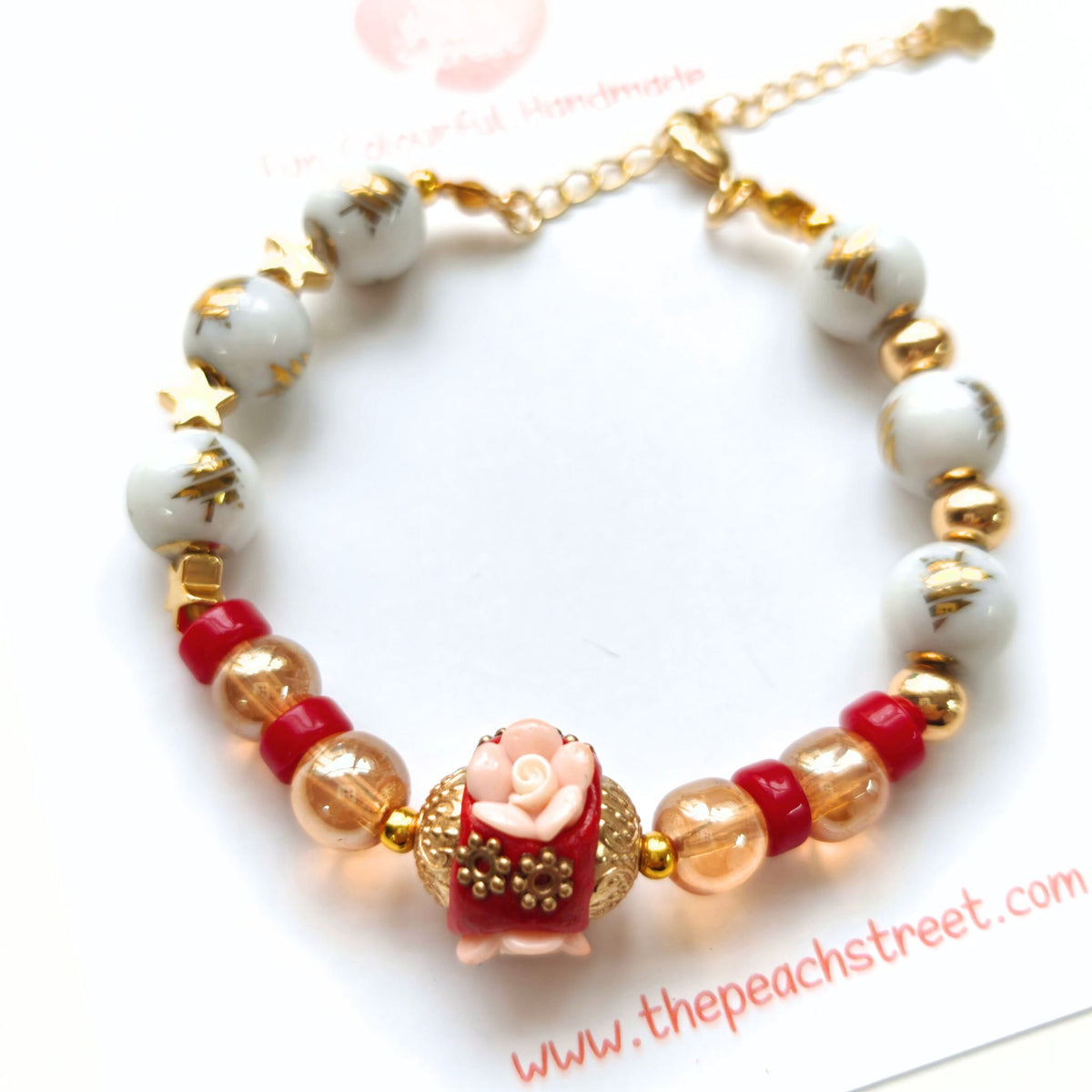 Golden Rose Holiday Bracelet