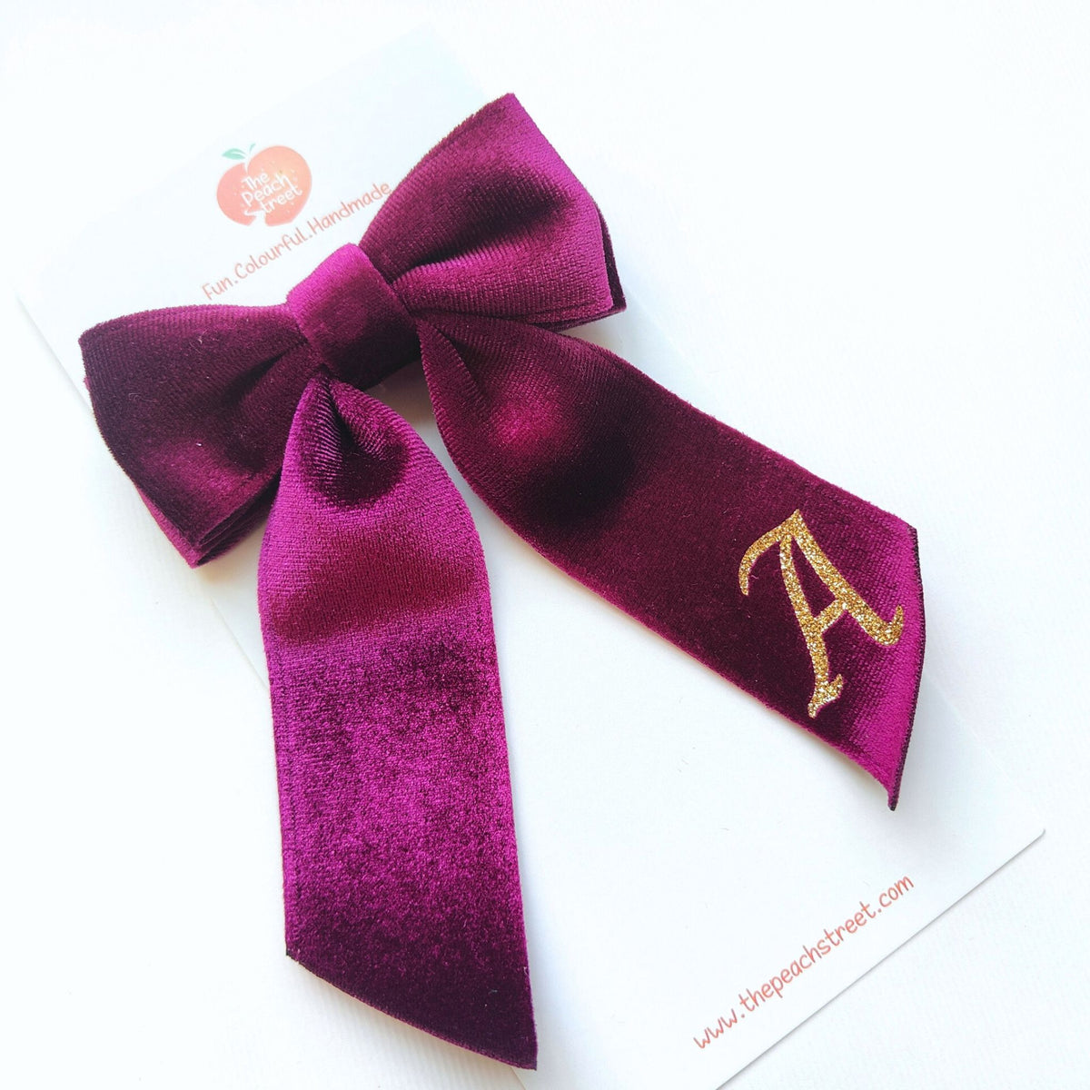 Monogrammed Velvet Bows