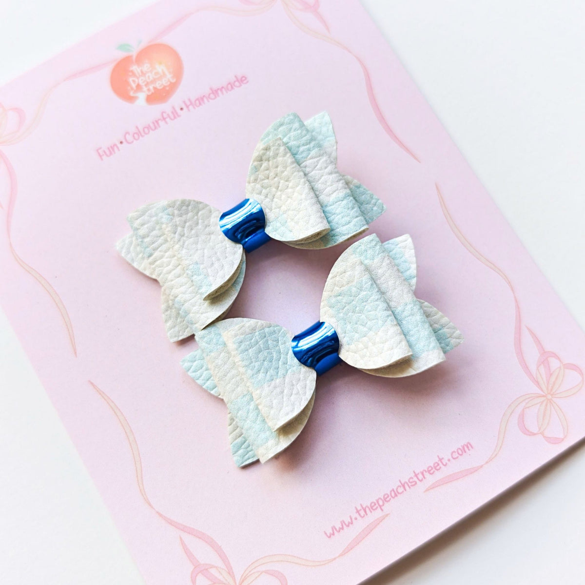 Blue Skies Pigtail Bows ☁️
