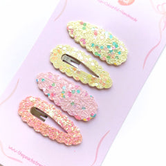 Pastel Cloud Snap Clips – Set of 4