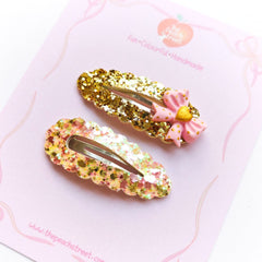 Sweetheart Bow Snap Clips