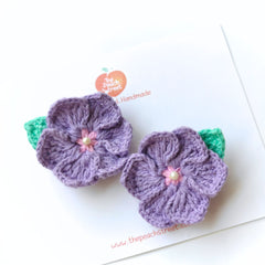 Lavender Bloom Hair Clips