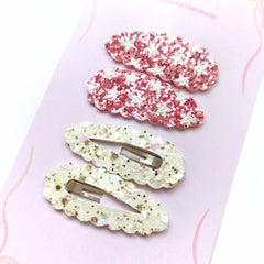 Strawberry Sparkle Snap Clip Set