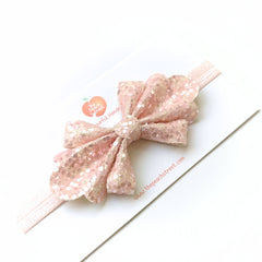 Blush Sparkle Bow Headband