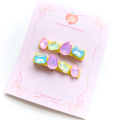 Candy Crystal Hair Clips – Pair