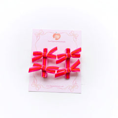 Dragonfly Striped Bow Clips