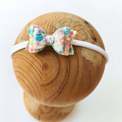 Pastel Micro Bow Headband Set