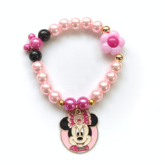 Pink Minnie Charm Bracelet