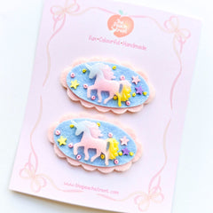 Twinkle Unicorn Snap Clip Set