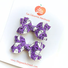 👻💜 Spooky Boo Pigtail Bows