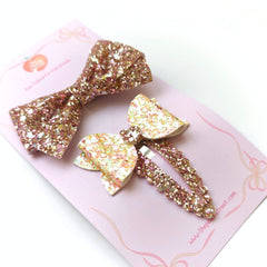 Golden Flutter Bow Set