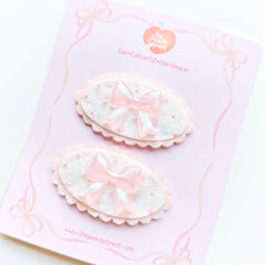 Ballerina Bow Snap Clip Set