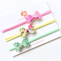 Gulabo Bow Baby Headbands – Set of 3