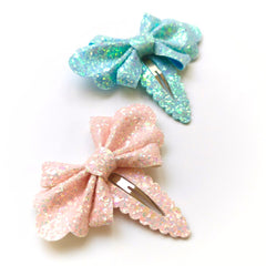 Sparkle Bow Snap Clips (Large)