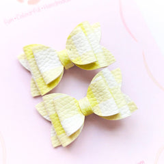 🍋 Lemon Drop Pigtail Bows