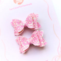 Bubblegum Sparkle Micro Bows