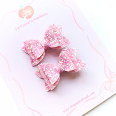 Bubblegum Sparkle Micro Bows